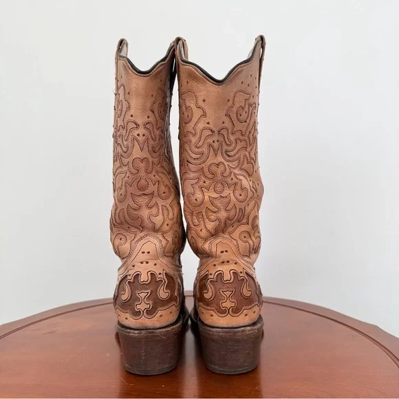 J.B. Dillon Women’s Arrowleaf Snip Toe Western Cowboy Boot | US 8.5 - Picture 2 of 10